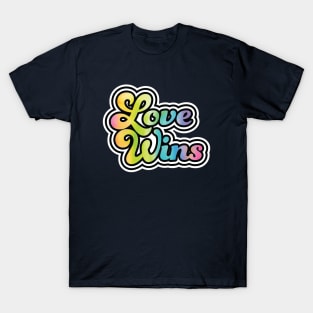 Love Wins Retro Rainbow T-Shirt